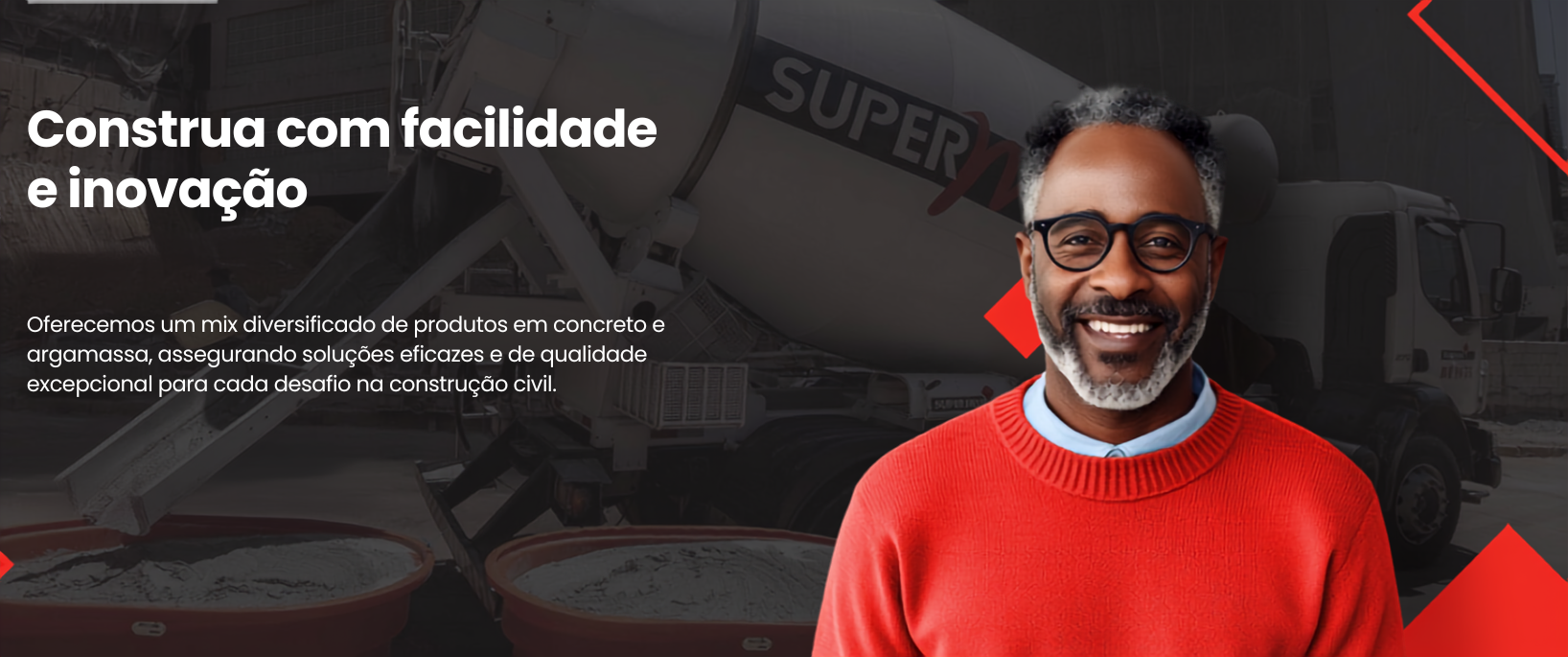 Construa com facilidade e inovação — concreto e argamassa com qualidade excepcional para cada desafio na construção civil